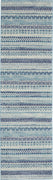 2’ x 8’ Navy Blue Ornate Stripes Runner Rug