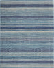 8’ x 10’ Navy Blue Ornate Stripes Area Rug