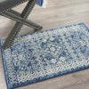 2’ x 3’ Navy Blue and Ivory Persian Motifs Scatter Rug