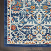 2’ x 8’ Blue White Multi Medallion Runner Rug