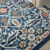 4’ x 6’ Blue White Multi Medallion Area Rug