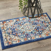 2’ x 3’ Blue and Ivory Medallion Scatter Rug