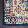 8’ x 10’ Blue and Ivory Medallion Area Rug