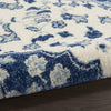 2’ x 3’ Ivory and Blue Medallion Scatter Rug