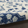 8’ x 10’ Ivory and Blue Medallion Area Rug