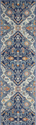 2’ x 8’ Blue and Ivory Persian Patterns Runner Rug