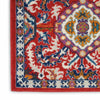2’ x 8’ Red and Multicolor Decorative Runner Rug
