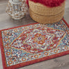 2’ x 3’ Red and Ivory Medallion Scatter Rug