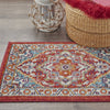 2’ x 3’ Red and Ivory Medallion Scatter Rug
