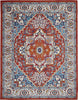 8’ x 10’ Red and Ivory Medallion Area Rug