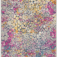 2’ x 8’ Yellow and Pink Coral Reef Runner Rug