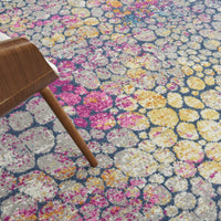 7’ x 10’ Yellow and Pink Coral Reef Area Rug
