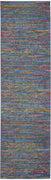 2’ x 8’ Blue Distressed Striations Runner Rug