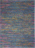 4’ x 6’ Blue Distressed Striations Area Rug