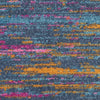 8’ x 10’ Blue Distressed Striations Area Rug