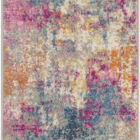 2’ x 3’ Ivory and Multi Abstract Scatter Rug