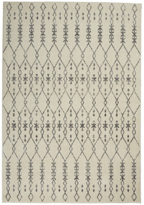 4’ x 6’ Ivory and Gray Geometric Area Rug