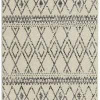 2’ x 10’ Ivory and Gray Berber Pattern Runner Rug