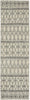 2’ x 8’ Ivory and Gray Berber Pattern Runner Rug