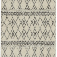 2’ x 8’ Ivory and Gray Berber Pattern Runner Rug