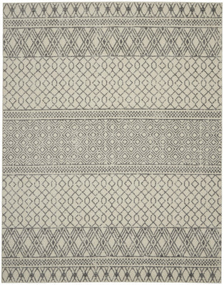 8’ x 10’ Ivory and Gray Geometric Area Rug