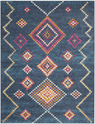 7’ x 10’ Navy Blue Berber Pattern Area Rug