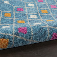 2’ x 3’ Blue Jewels Geometric Scatter Rug