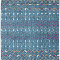 8’ x 10’ Blue Jewels Geometric Area Rug