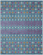 8’ x 10’ Blue Jewels Geometric Area Rug