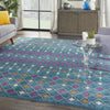 8’ x 10’ Blue Jewels Geometric Area Rug