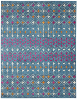 8’ x 10’ Blue Jewels Geometric Area Rug