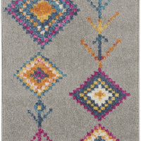 2’ x 3’ Gray and Multicolor Geometric Scatter Rug