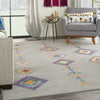 8’ x 10’ Gray and Multicolor Geometric Area Rug