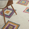 7’ x 10’ Ivory Boho Jewels Geometric Area Rug