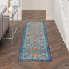 2’ x 8’ Blue and Multi Diamonds Runner Rug