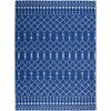 6’ x 9’ Navy Blue and Ivory Berber Pattern Area Rug