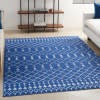 6’ x 9’ Navy Blue and Ivory Berber Pattern Area Rug