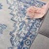 4’ x 6’ Gray and Blue Persian Medallion Area Rug