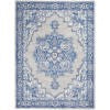 5’ x 7’ Gray and Blue Persian Medallion Area Rug