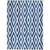 4’ x 6’ Ivory and Blue Diamond Area Rug