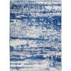 6’ x 9’ Ivory and Navy Oceanic Area Rug