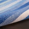 6’ x 9’ Blue and Ivory Halftone Stripe Area Rug