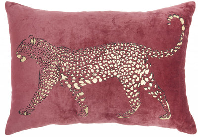 Pink Leopard Lumbar Pillow