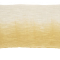 Yellow Ombre Tasseled Lumbar Pillow