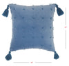 Blue Thread Detailed Throw Pillow