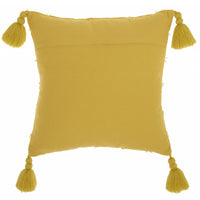 Yellow Thread Detailed Throw Pillow