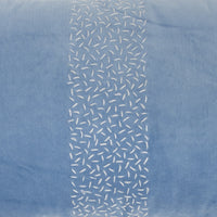Blue Lumbar Pillow with Center Pattern