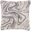 Graphite Marbled Patterned Throw Pillow