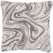 Graphite Marbled Patterned Throw Pillow