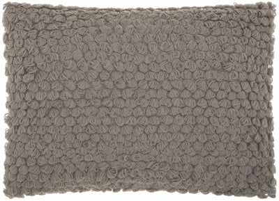 Dark Gray Knotted Detail Lumbar Pillow